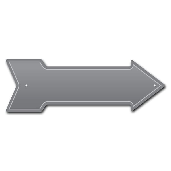 Signmission Gray Arrow Sign Funny Home Decor 36in Wide P-ARROW12-999839 - main